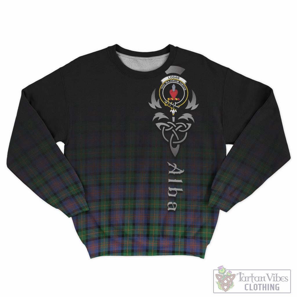 Tartan Vibes Clothing Logan Ancient Tartan Sweatshirt Featuring Alba Gu Brath Family Crest Celtic Inspired