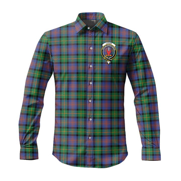 Logan Ancient Tartan Long Sleeve Button Up Shirt with Family Crest