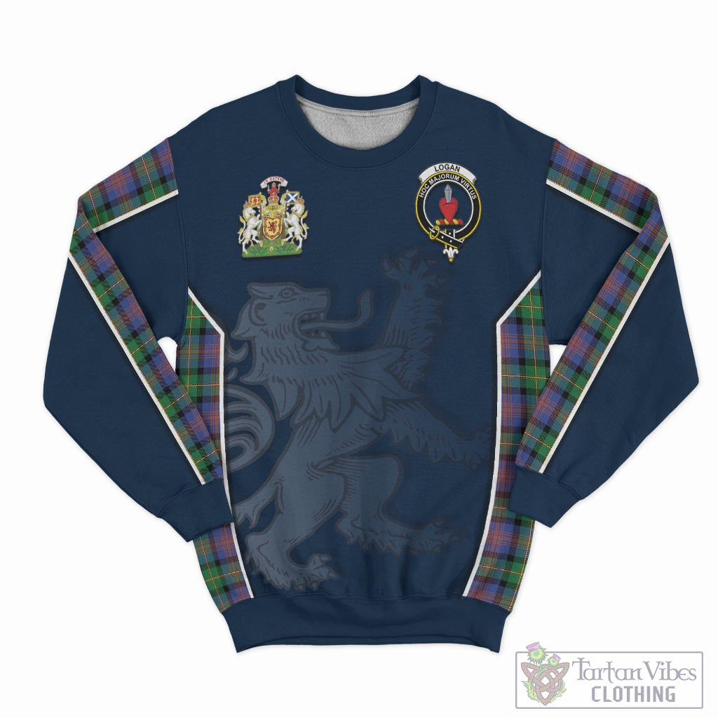 Tartan Vibes Clothing Logan Ancient Tartan Sweater with Family Crest and Lion Rampant Vibes Sport Style