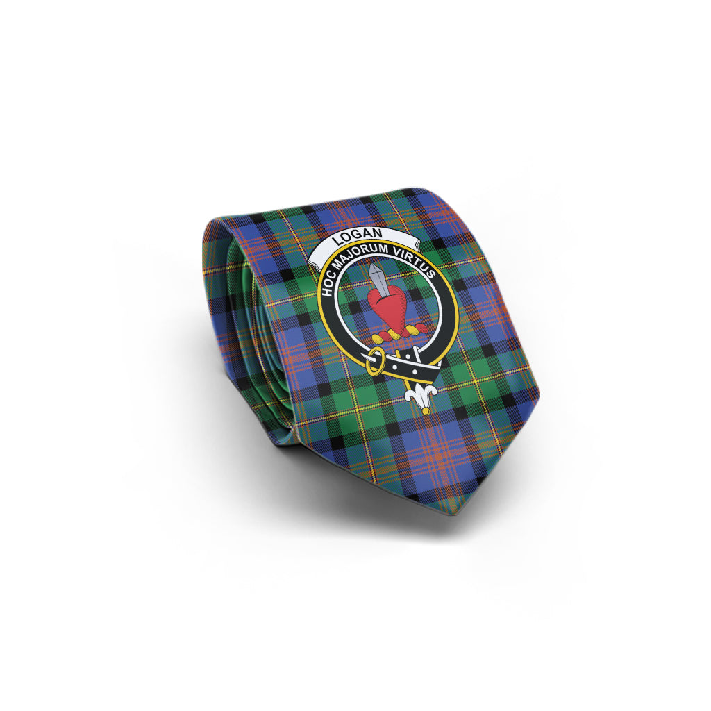 Logan Ancient Tartan Classic Necktie with Family Crest - Tartan Vibes Clothing