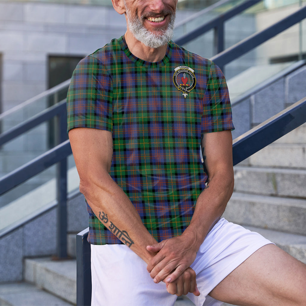 Logan Ancient Tartan T-Shirt with Family Crest - Tartan Vibes Clothing