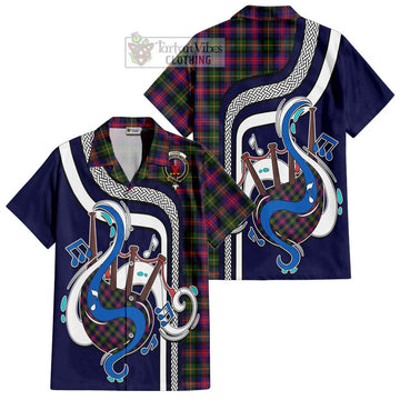 Logan Tartan Short Sleeve Button Shirt with Epic Bagpipe Style