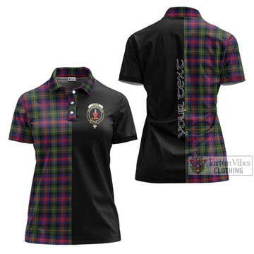 Logan Tartan Women's Polo Shirt with Family Crest and Half Of Me Style