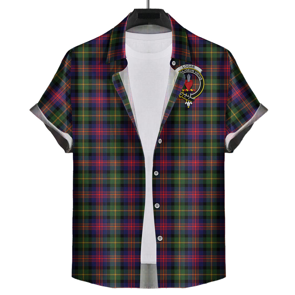 logan-modern-tartan-short-sleeve-button-down-shirt-with-family-crest