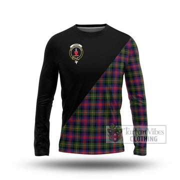 Logan Tartan Long Sleeve T-Shirt with Family Crest and Military Logo Style