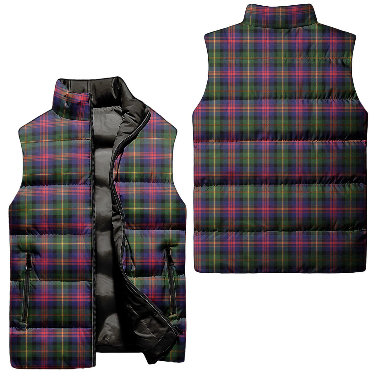 Logan Tartan Sleeveless Puffer Jacket Unisex - Tartan Vibes Clothing