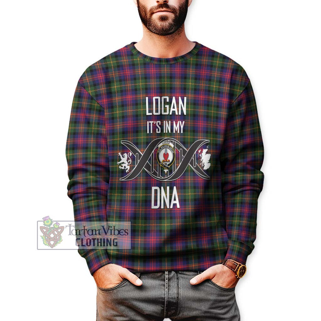 Logan Tartan Sweatshirt with Family Crest DNA In Me Style Unisex - Tartanvibesclothing Shop