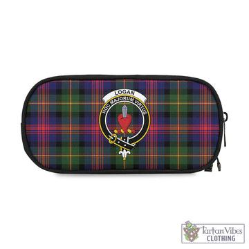 Logan Tartan Pen and Pencil Case with Family Crest