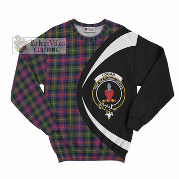 Logan Tartan Sweatshirt with Family Crest Circle Style