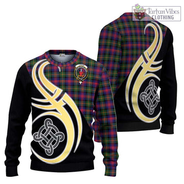 Logan Tartan Ugly Sweater with Family Crest and Celtic Symbol Style