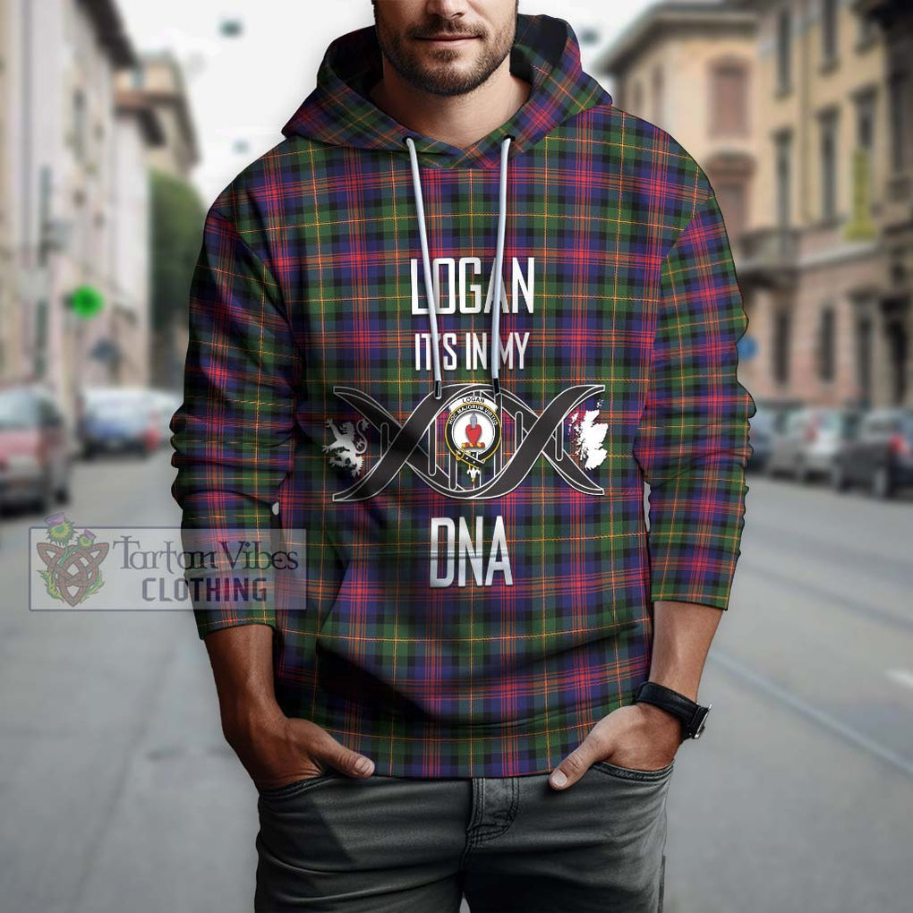 Logan Tartan Hoodie with Family Crest DNA In Me Style Pullover Hoodie - Tartanvibesclothing Shop