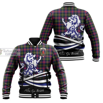 Logan Tartan Baseball Jacket with Alba Gu Brath Regal Lion Emblem