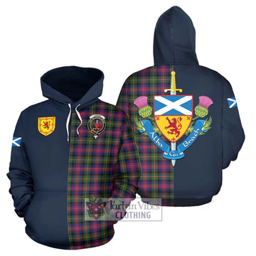 Logan Tartan Hoodie Alba with Scottish Lion Royal Arm Half Style