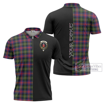 Logan Tartan Zipper Polo Shirt with Family Crest and Half Of Me Style