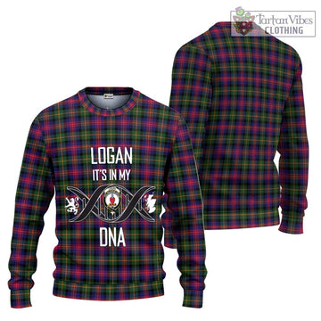 Logan Tartan Ugly Sweater with Family Crest DNA In Me Style