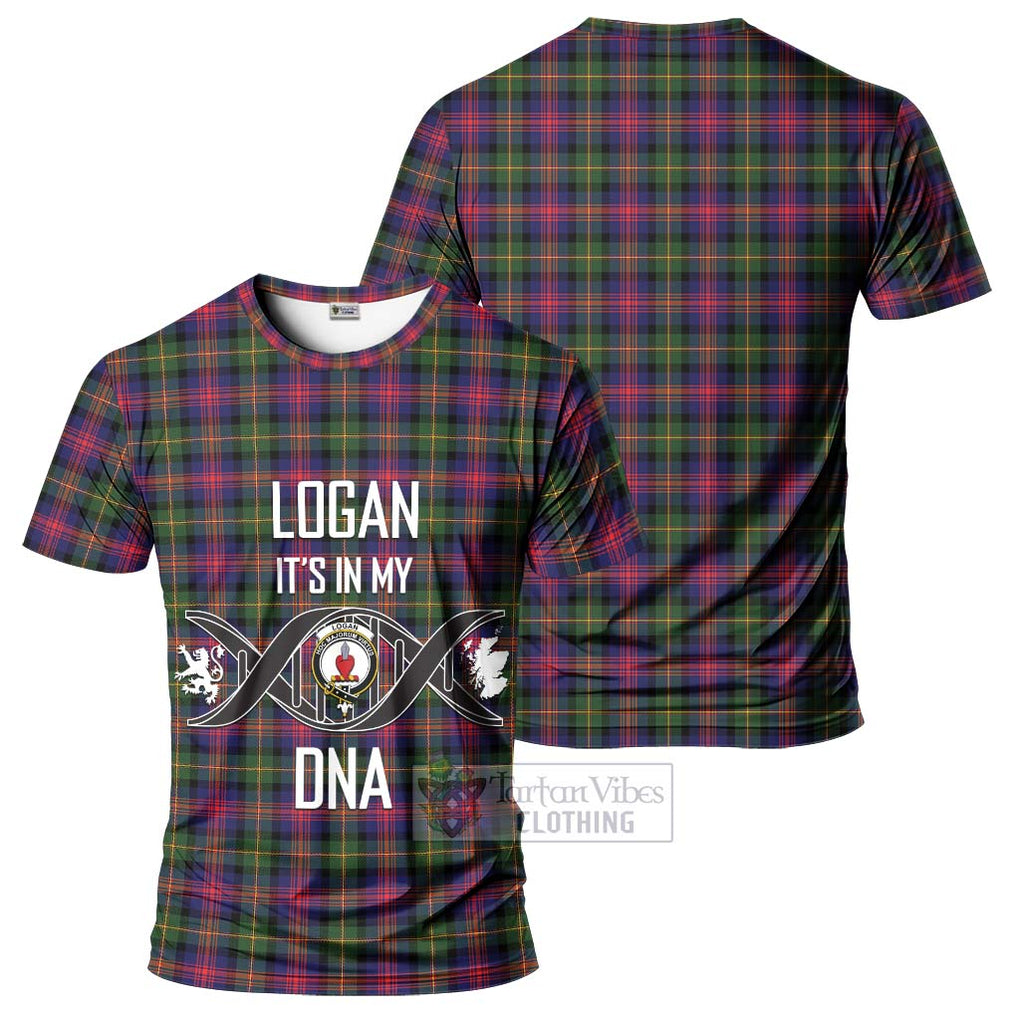 Logan Tartan T-Shirt with Family Crest DNA In Me Style - Tartan Vibes Clothing