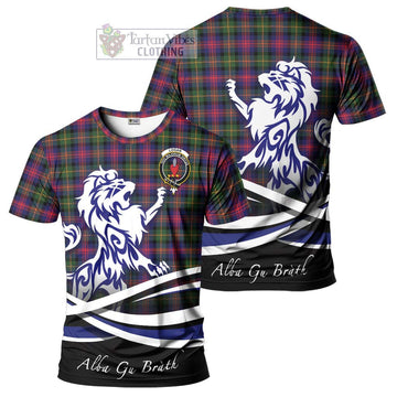 Logan Tartan Cotton T-shirt with Alba Gu Brath Regal Lion Emblem