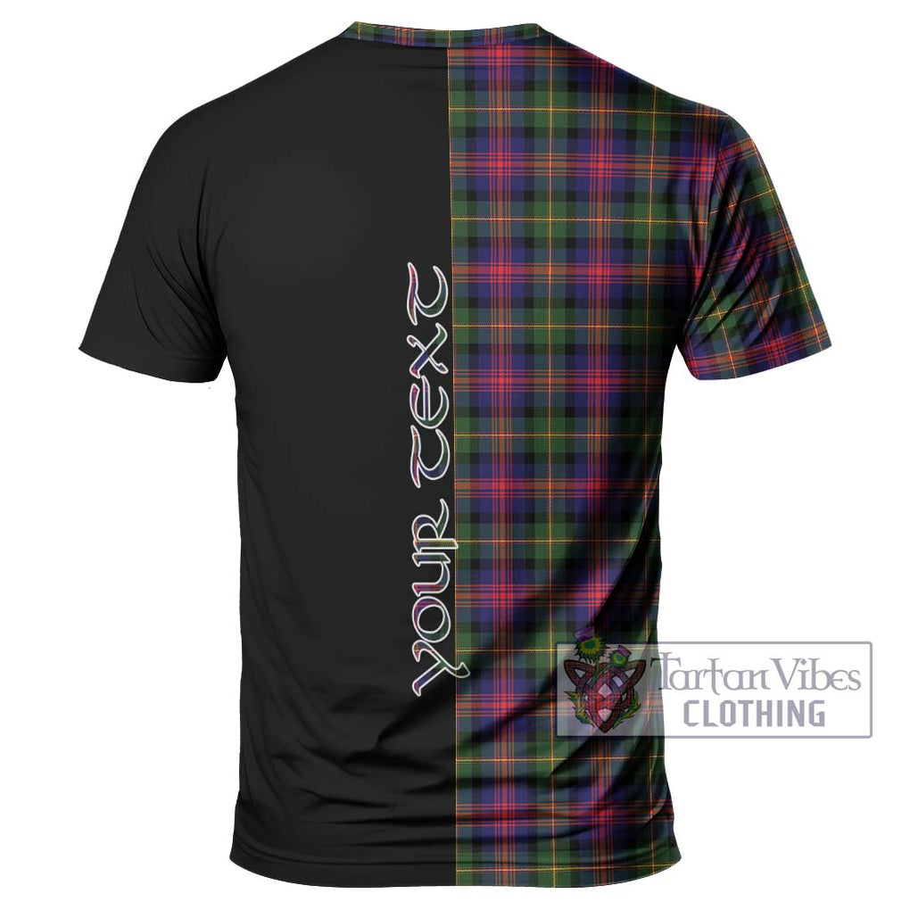 Logan Tartan T-Shirt with Family Crest and Half Of Me Style - Tartanvibesclothing Shop