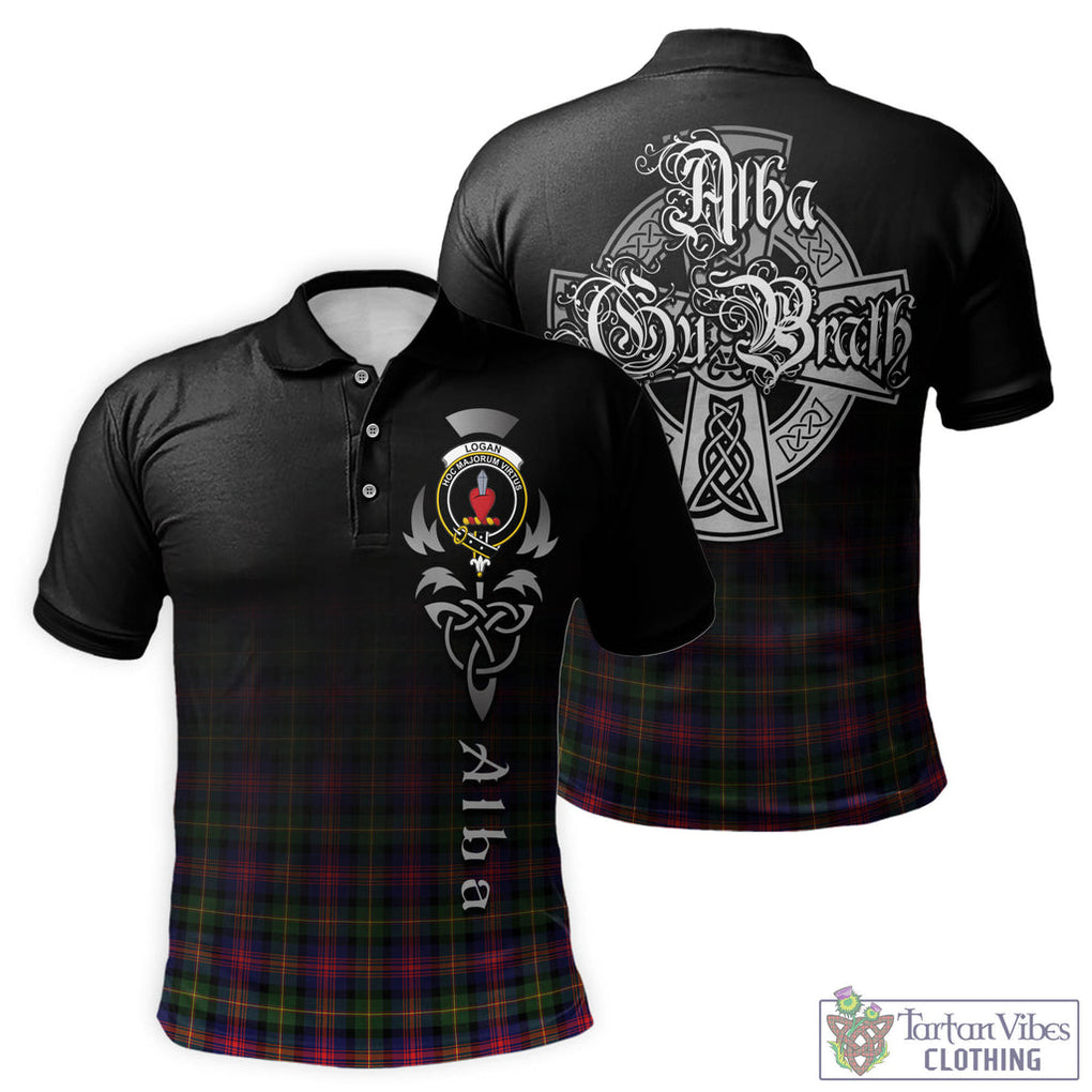 Tartan Vibes Clothing Logan Modern Tartan Polo Shirt Featuring Alba Gu Brath Family Crest Celtic Inspired