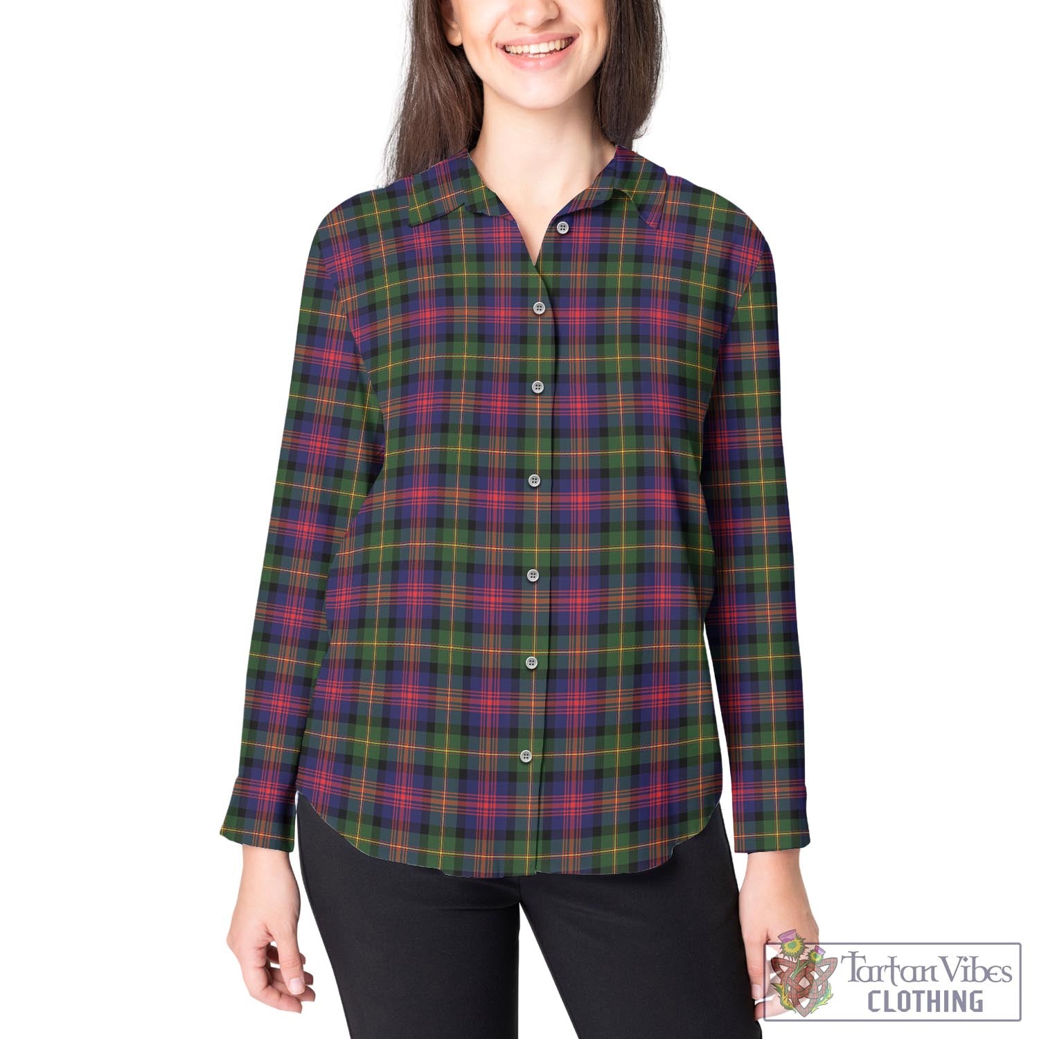 Logan Modern Tartan Womens Casual Shirt