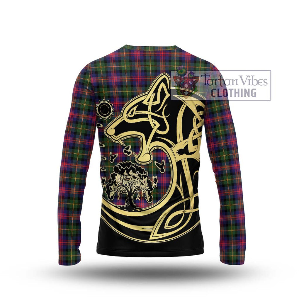 Logan Tartan Long Sleeve T-Shirt with Family Crest Celtic Wolf Style - Tartan Vibes Clothing