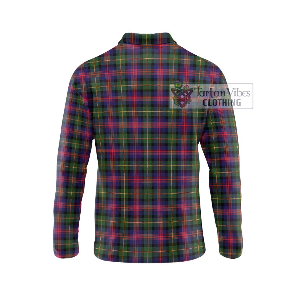 Logan Tartan Long Sleeve Polo Shirt with Family Crest DNA In Me Style - Tartanvibesclothing Shop