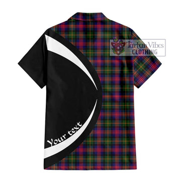 Logan Tartan Short Sleeve Button Up with Family Crest Circle Style