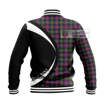 Logan Tartan Baseball Jacket with Family Crest Circle Style