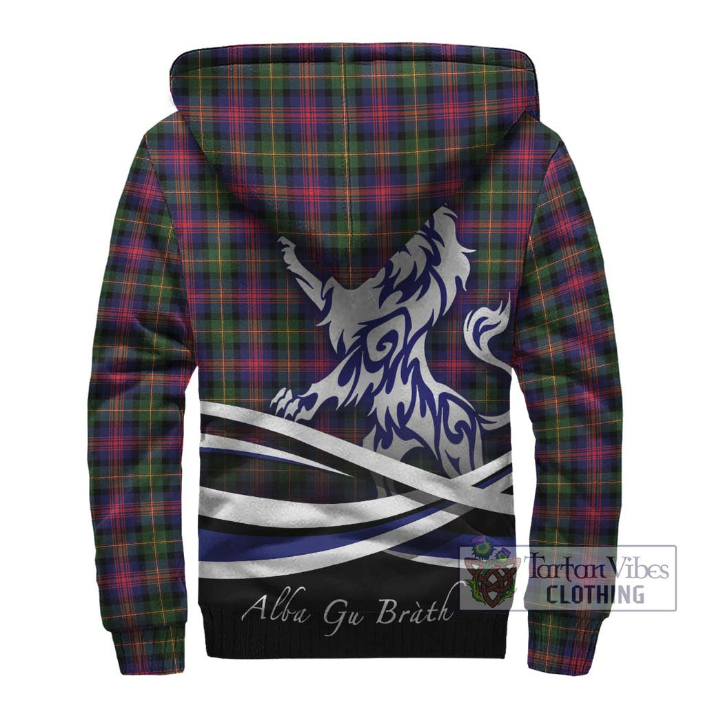 Logan Tartan Sherpa Hoodie with Alba Gu Brath Regal Lion Emblem - Tartanvibesclothing Shop