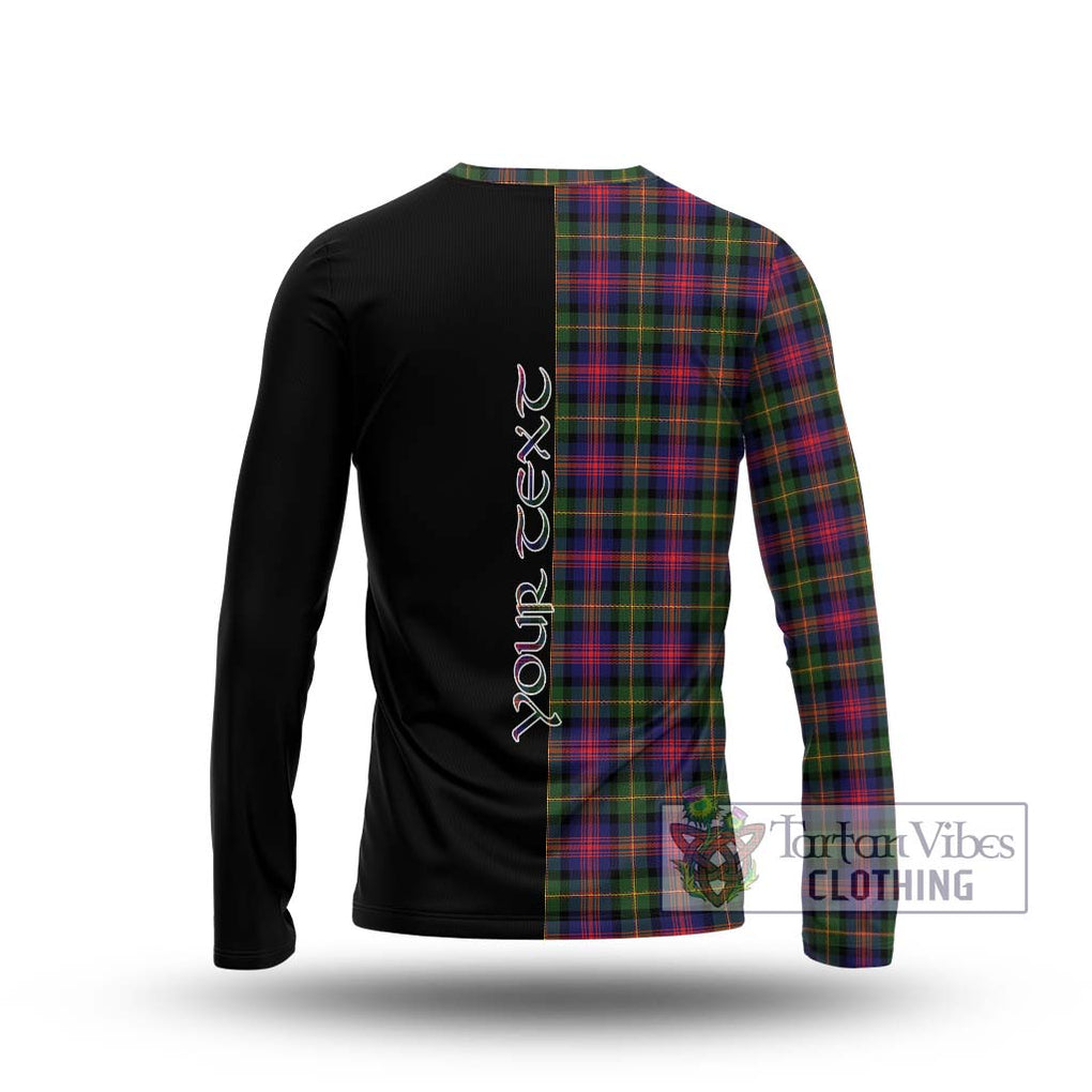 Logan Tartan Long Sleeve T-Shirt with Family Crest and Half Of Me Style - Tartanvibesclothing Shop