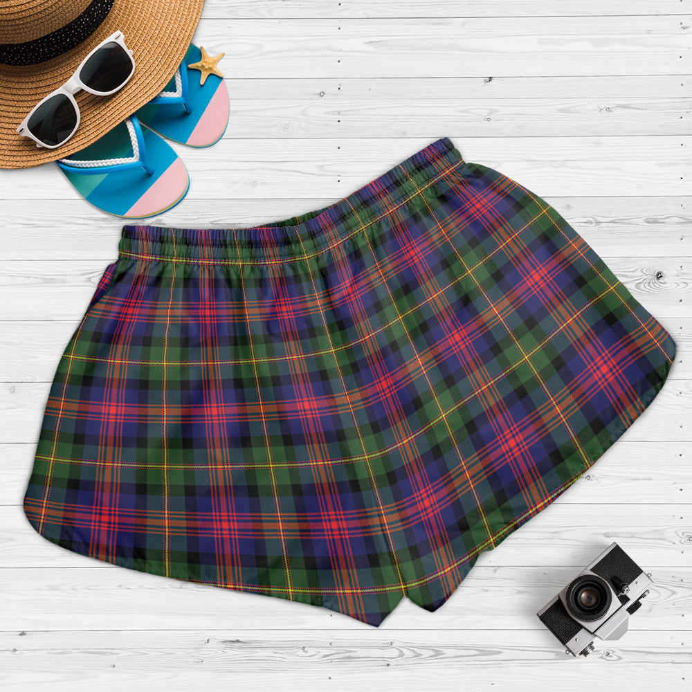 logan-modern-tartan-womens-shorts-with-family-crest