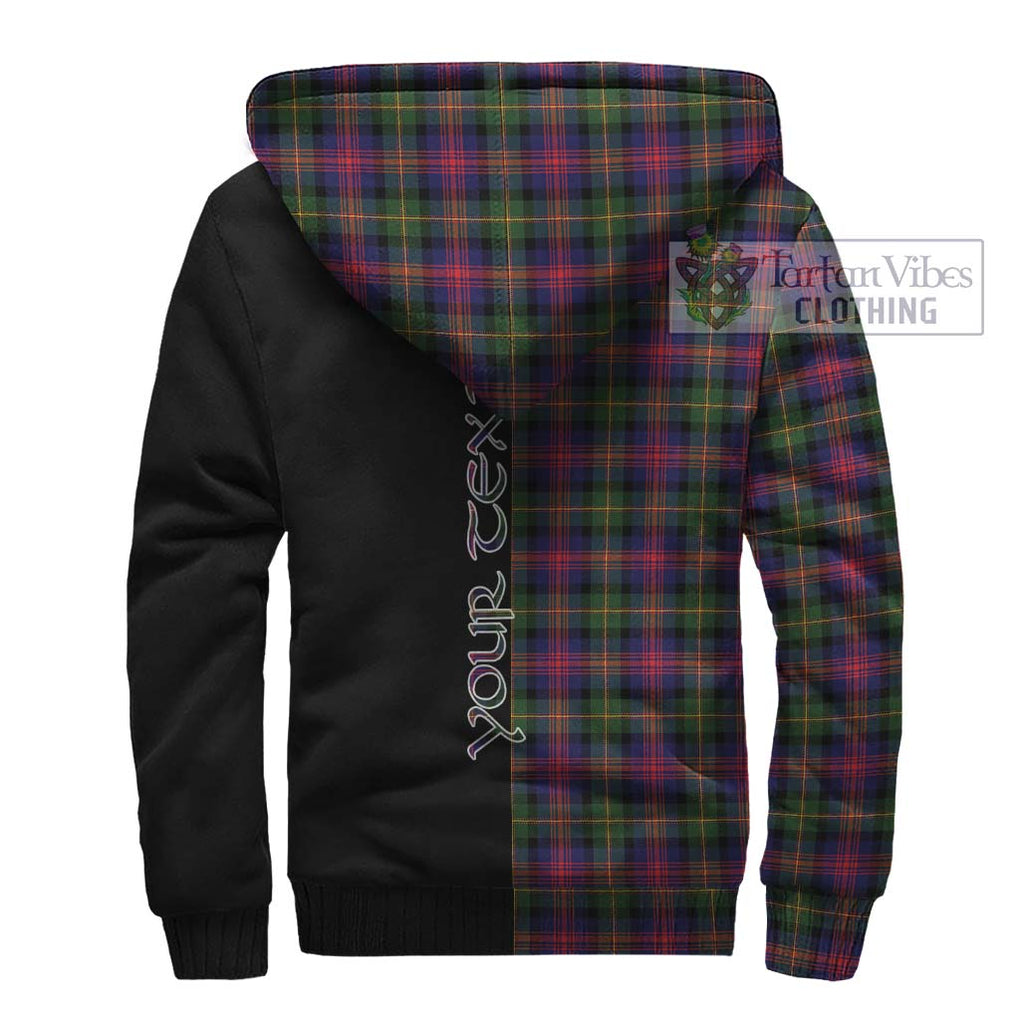 Logan Tartan Sherpa Hoodie with Family Crest and Half Of Me Style - Tartanvibesclothing Shop