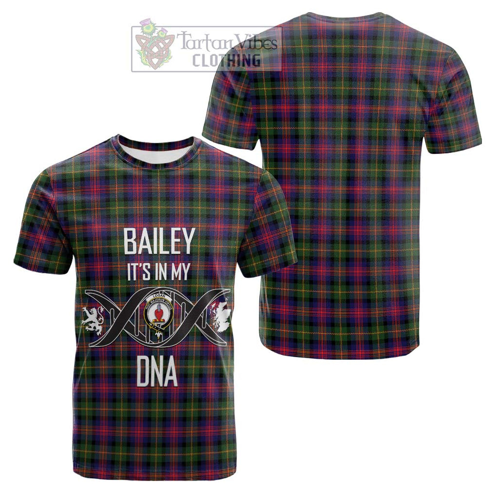 Tartan Vibes Clothing Logan Modern Tartan Cotton T-shirt with Family Crest DNA In Me Style