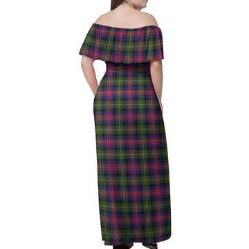 Logan Tartan Off Shoulder Long Dress