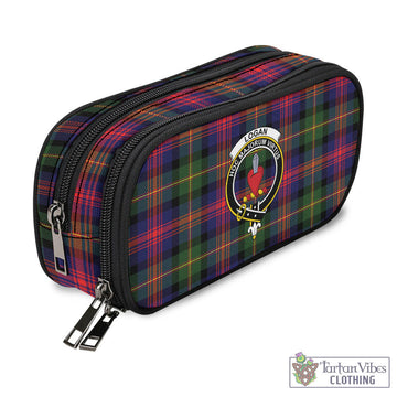 Logan Tartan Pen and Pencil Case with Family Crest