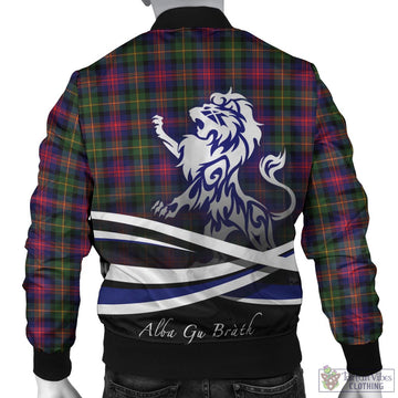 Logan Tartan Bomber Jacket with Alba Gu Brath Regal Lion Emblem