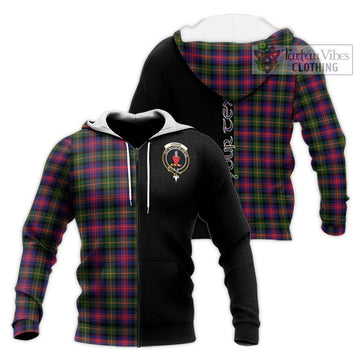 Logan Tartan Knitted Hoodie with Family Crest and Half Of Me Style