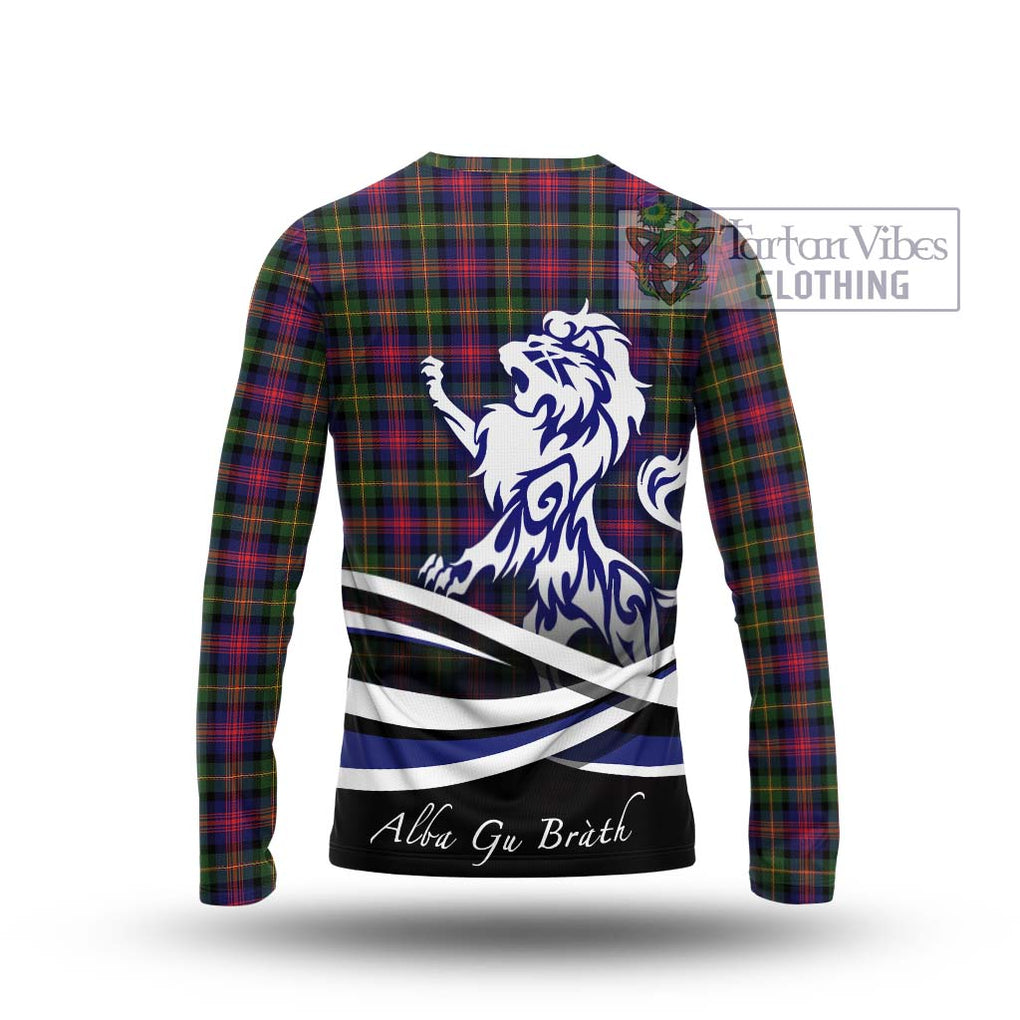 Logan Tartan Long Sleeve T-Shirt with Alba Gu Brath Regal Lion Emblem - Tartanvibesclothing Shop