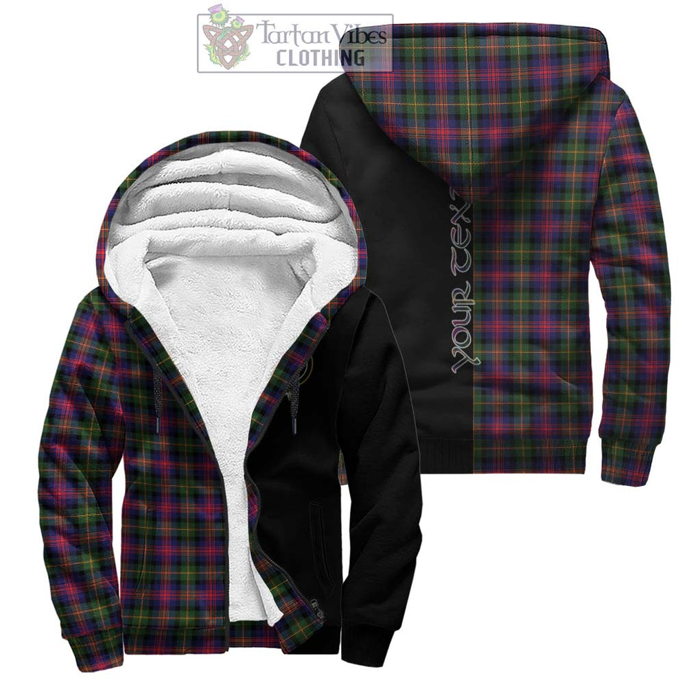 Logan Tartan Sherpa Hoodie with Family Crest and Half Of Me Style Unisex - Tartanvibesclothing Shop