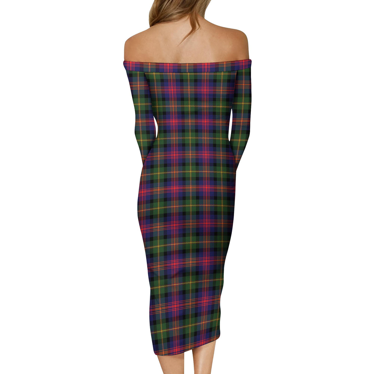 Logan Tartan Off Shoulder Lady Dress - Tartan Vibes Clothing