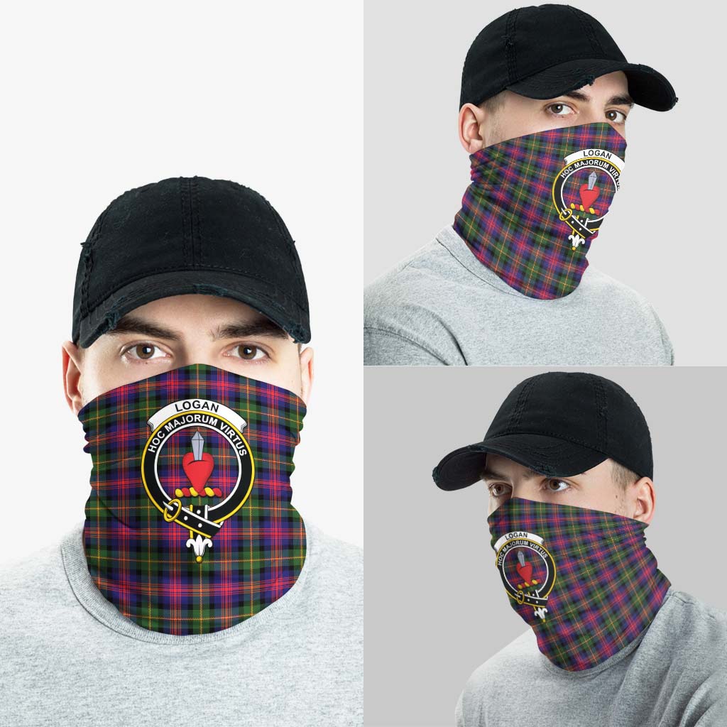 Logan Modern Tartan Neck Gaiters, Tartan Bandanas, Tartan Head Band with Family Crest