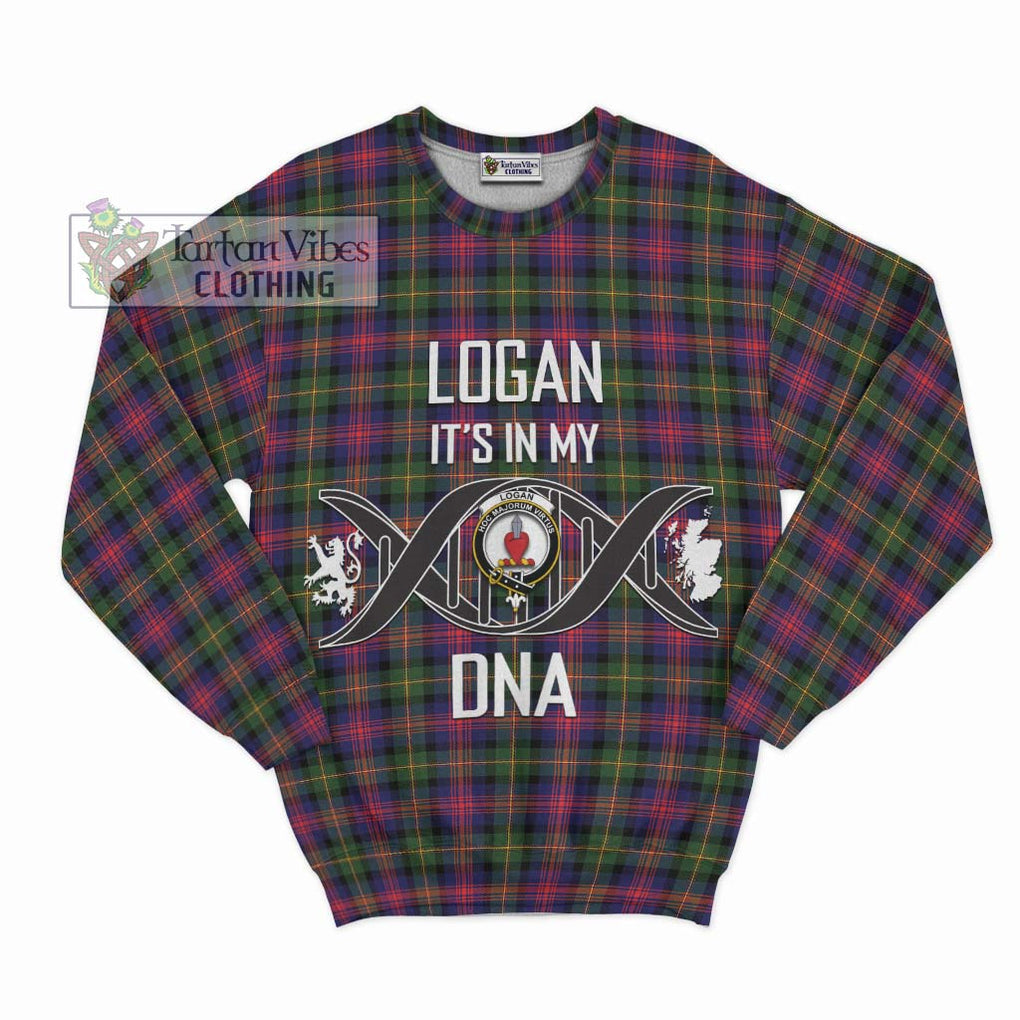 Logan Tartan Sweatshirt with Family Crest DNA In Me Style - Tartanvibesclothing Shop