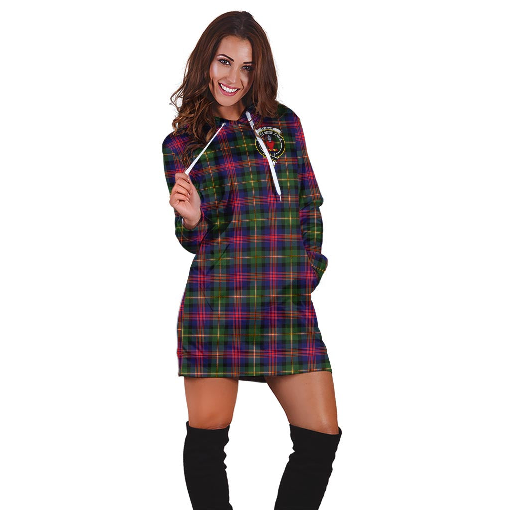 Logan Tartan Hoodie Dress with Family Crest - Tartan Vibes Clothing