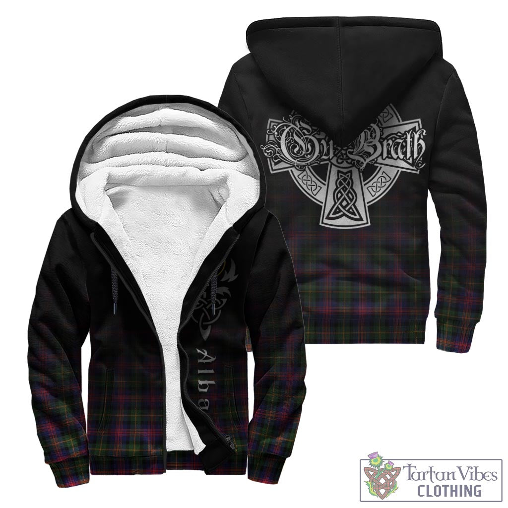 Tartan Vibes Clothing Logan Modern Tartan Sherpa Hoodie Featuring Alba Gu Brath Family Crest Celtic Inspired