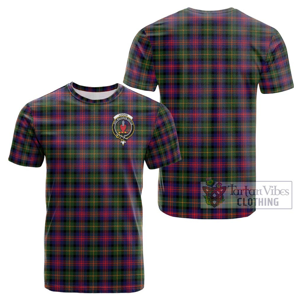 Logan Tartan Cotton T-Shirt with Family Crest Kid's Shirt - Tartanvibesclothing Shop