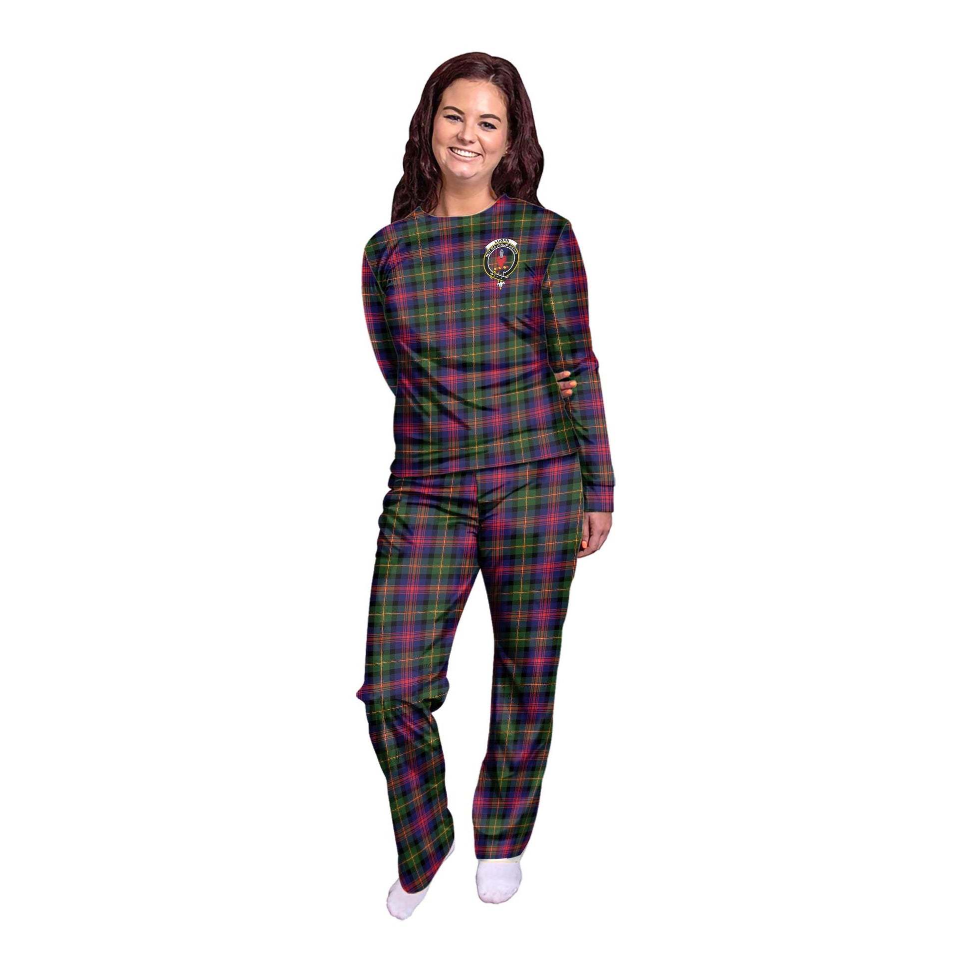 Logan Modern Tartan Pajamas Family Set with Family Crest - Tartanvibesclothing