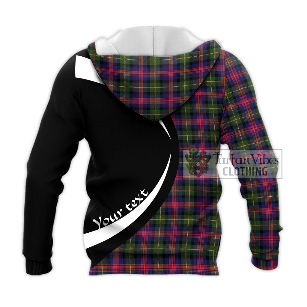 Logan Tartan Knitted Hoodie with Family Crest Circle Style - Tartan Vibes Clothing