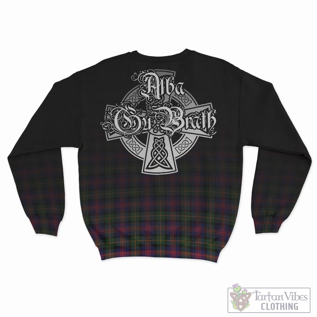 Tartan Vibes Clothing Logan Modern Tartan Sweatshirt Featuring Alba Gu Brath Family Crest Celtic Inspired