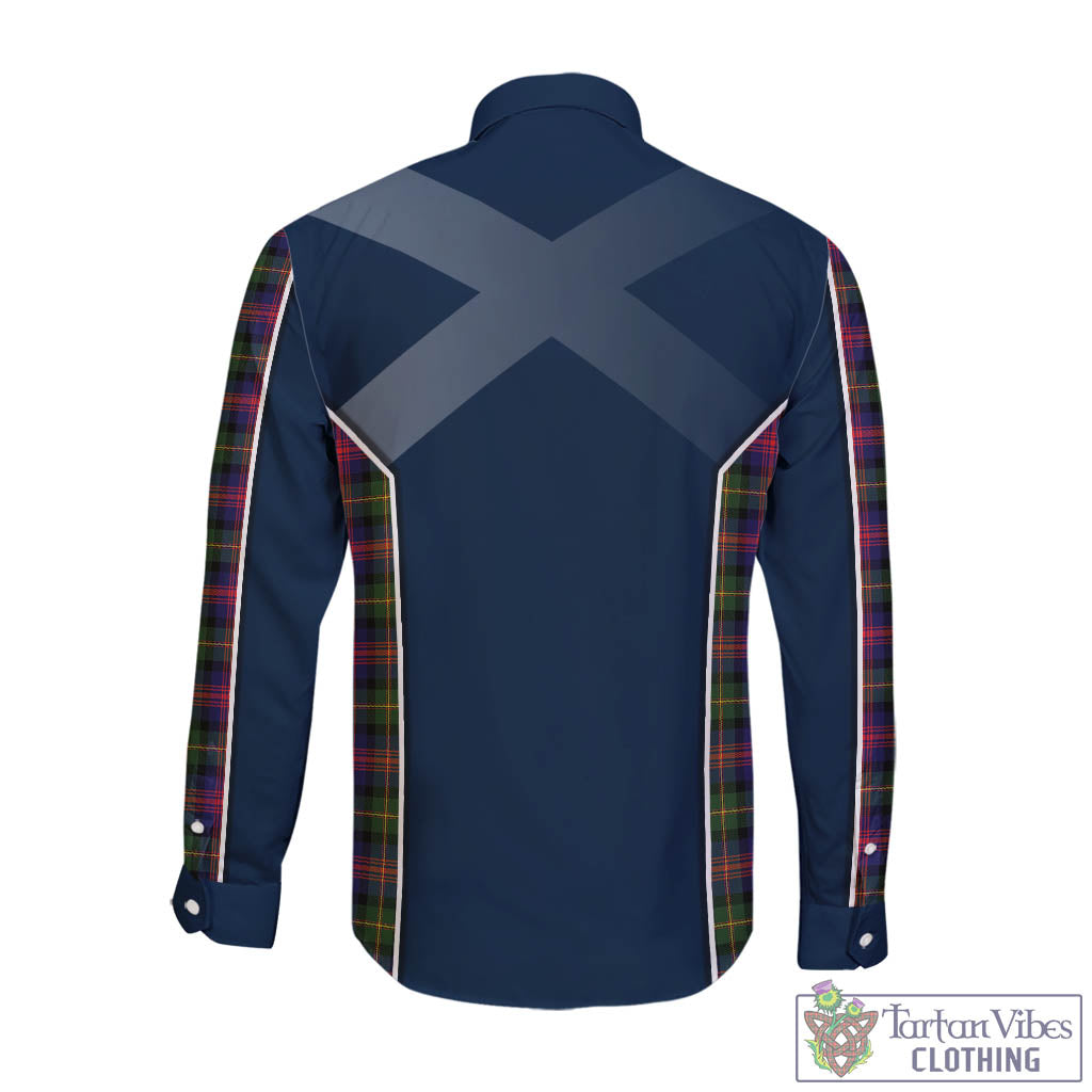 Tartan Vibes Clothing Logan Modern Tartan Long Sleeve Button Up Shirt with Family Crest and Scottish Thistle Vibes Sport Style