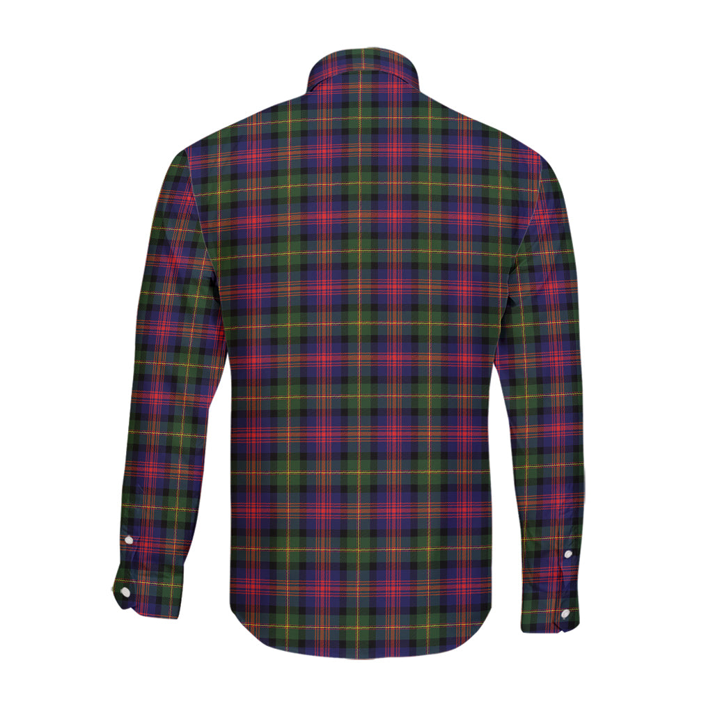 Logan Tartan Long Sleeve Button Up Shirt with Family Crest - Tartan Vibes Clothing